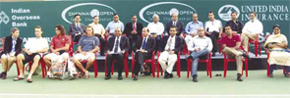 P 13 latinum and Gold sponsors with some players at the inauguration of Chennai Open 2007