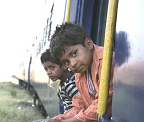 A scene from the film Slumdog Millionaire