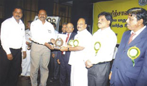 Chemplast Sanmar Limited, receiving the award from the Minister