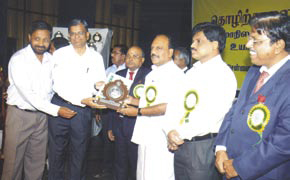 Chemplast Sanmar Limited, receiving the award from the Minister