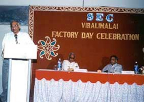 M N Radhakrishnan addressing 