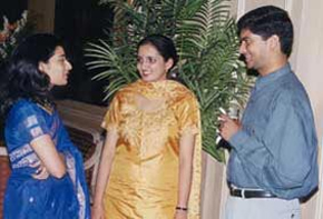 Sukanya Vijay Sankar with Malavika and  Harish Lakshman. 