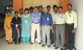 Subramaniam with the trainees.