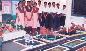 Project display by the members of the Parampara Heritage Club of the school
