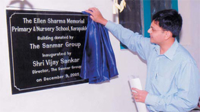 Vijay Sankar inaugurating the school building