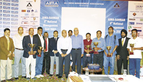 The winners of the AIMA-Sanmar 8th National Management Quiz