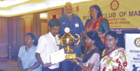 Interact Club Award for Sri Sankara Vidyashramam