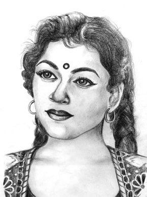Padmini - Illustration by V Vijayakumar