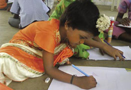 Scientific drawing classes for village schoolkids