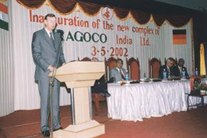 The Dragoco Chairman said Dragoco India was second only to China as a top supplier to Dragoco. It was a remarkable achievement to outgrow the old facility within 8 years