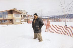 Capt. N J Nair, General Manager-Operations, Sanmar Shipping Limited, icebound in St. Lawrence Seaway, Canada.