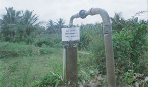 Borewell provided by SSCL on the outskirts of Berigai village