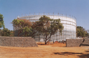 A view of the newly constructed EDC storage tank