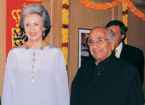 The Princess is seen here with K S Narayanan. 