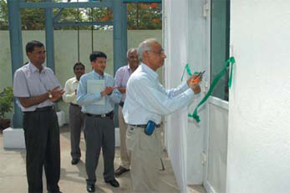 M N Radhakrishnan inaugurating the new facility at Alathur