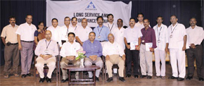 Long service awardees