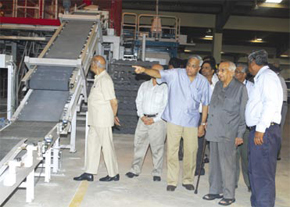 On a tour of the production facility at Cuddalore