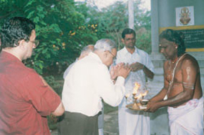 Chemplast officials seen at a puja