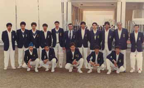 The India Under-19 team led by J Ramdas